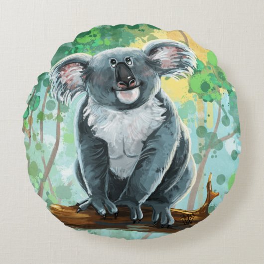 Koala Beer Gifts & Accessoires Rond Kussen (Voorkant)