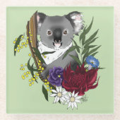 Koala Beer Glazen Onderzetter (Voorkant)