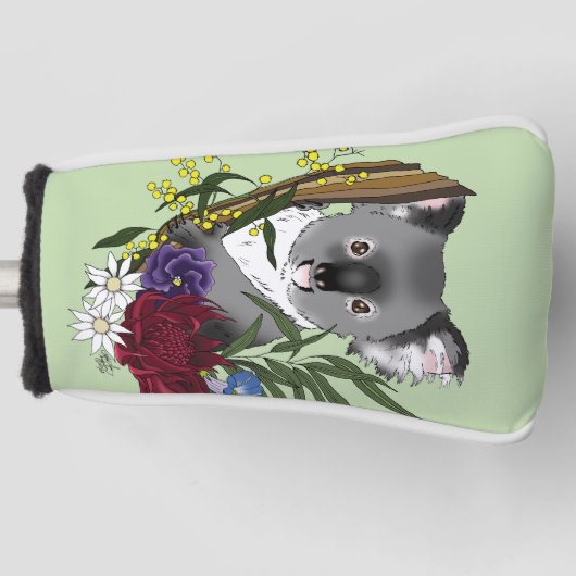 Koala Beer Groen Golfheadcover (Voorkant)