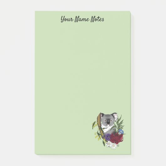 Koala Beer Groen Post-it® Notes (Voorkant)