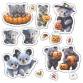 Koala Beer Halloween Stickers Schattige Veel desig (Voorkant)