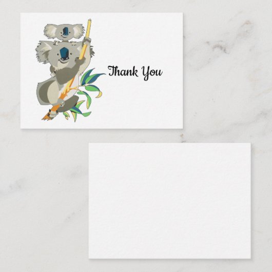 Koala Beer - Hartelijk dank Notitiekaartje (Voorkant / Achterkant)