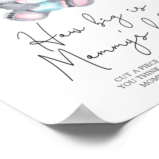 Koala Beer - Hoe groot is het buikspel van mama Poster (Hoek)