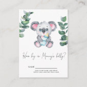 Koala Beer Hoe groot is mama's buik? Informatiekaartje (Voorkant)