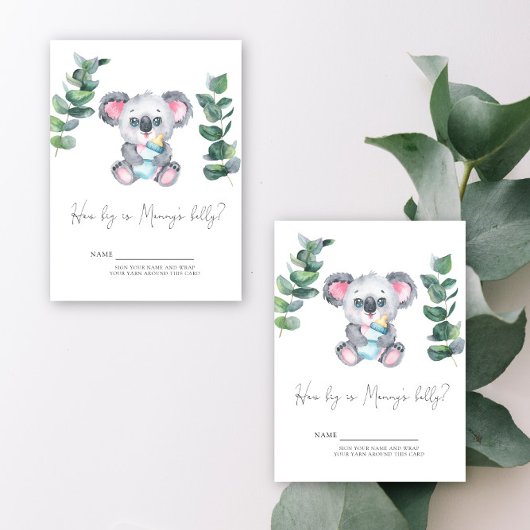 Koala Beer Hoe groot is mama's buik? Informatiekaartje