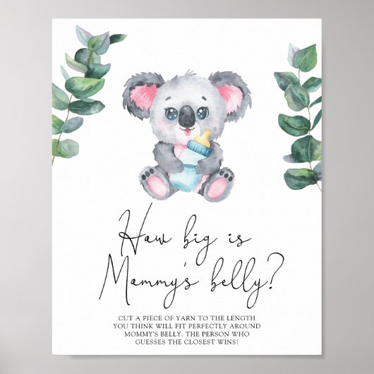 Koala Beer - Hoe groot is mama's buik spel Poster (Voorkant)