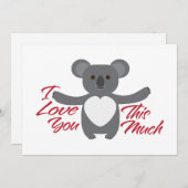 Koala Beer Ik Hou Zo Veel Van Jou Feestdagenkaart (Voorkant / Achterkant)