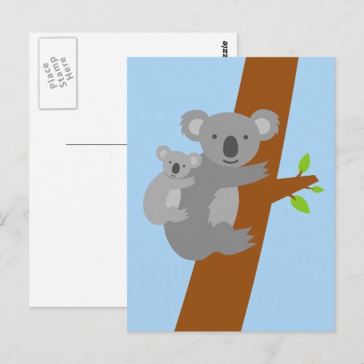 Koala beer illustratie briefkaarten (Voorkant / Achterkant)