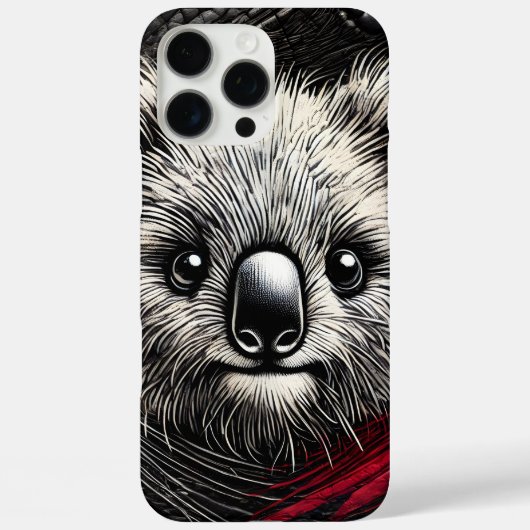 Koala Beer Illustratie op getextureerde achtergron Case-Mate iPhone Case (Achterkant)