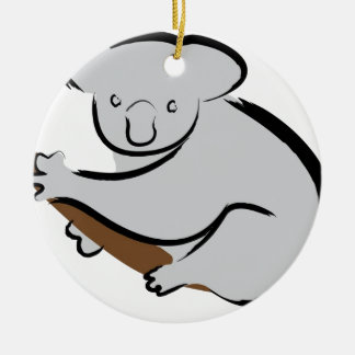 Koala-beer in boom keramisch ornament