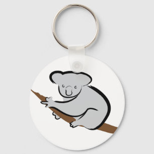 Koala-beer in boom sleutelhanger