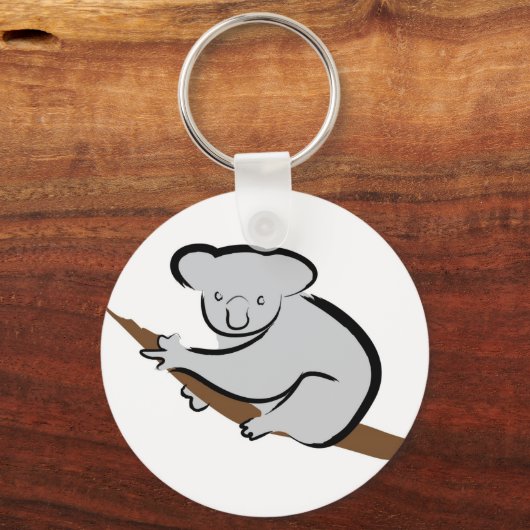 Koala-beer in boom sleutelhanger (Voorkant)