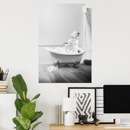 Koala-Beer in een Poster in bad (Thuiskantoor)