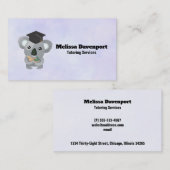 Koala-Beer in Graduation Cap Tutor Contactkaartje (Voorkant / Achterkant)