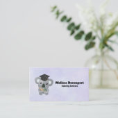 Koala-Beer in Graduation Cap Tutor Contactkaartje (Staand voorkant)