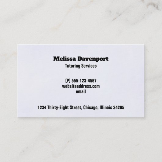 Koala-Beer in Graduation Cap Tutor Contactkaartje (Achterkant)