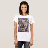 Koala Beer In Jacaranda Boom T-shirt (Voorkant volledig)