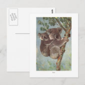 Koala-Beer in overzicht van bomen Briefkaart (Voorkant / Achterkant)