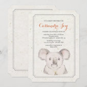Koala Beer Invitation Kaart (Voorkant / Achterkant)