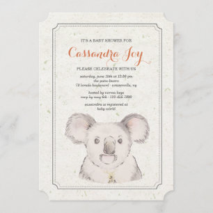 Koala Beer Invitation Kaart