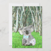 Koala Beer is een Boy Baby Shower Uitnodigingen (Achterkant)