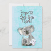 Koala Beer is een Boy Baby Shower Uitnodigingen (Achterkant)