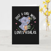 Koala Beer is maar een meisje dat van Koalas houdt Kaart (Gele Bloem)