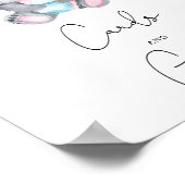 Koala Beer - kaarten en geschenken baby shower Poster (Hoek)