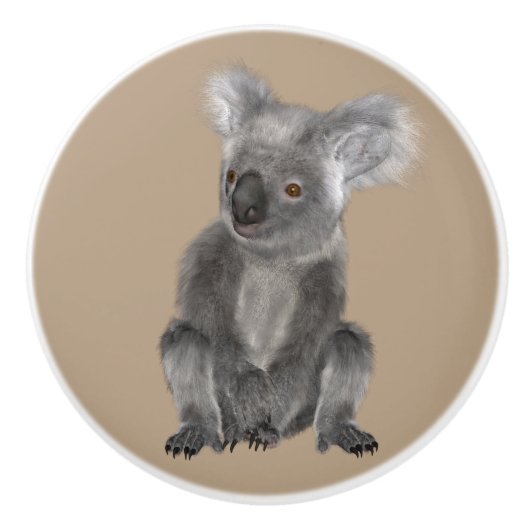 Koala Beer Keramische Knop (Voorkant)