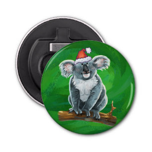 Koala Beer Kerstmis Button Flesopener