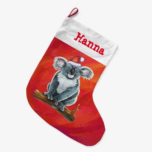 Koala Beer Kerstmis Grote Kerstsok (Voorkant (Hangend))