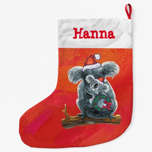 Koala Beer Kerstmis Grote Kerstsok (Achterkant)