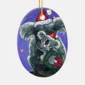 Koala Beer Kerstmis Keramisch Ornament (Achterkant)