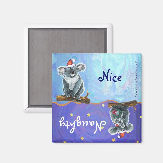 Koala Beer Kerstmis Magneet (Voorkant / Achterkant)