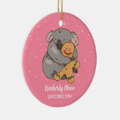 Koala Beer Kerstmis winterfeestdag Keramisch Ornament (Rechts)