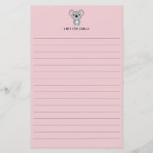 Koala Beer Kinder Gepersonaliseerde Stationery