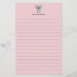 Koala Beer Kinder Gepersonaliseerde Stationery