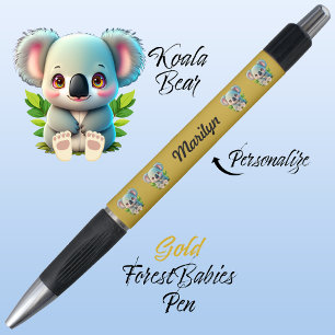 Koala Beer, kleurrijk goud, Schattige bosdier Pen