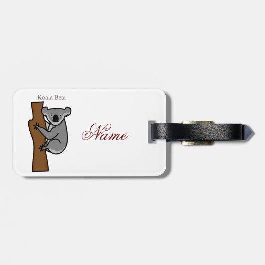 Koala Beer Klimaatboom Thunder_Cove Bagagelabel (Achterkant horizontaal)