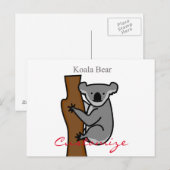 Koala Beer Klimaatboom Thunder_Cove Briefkaart (Voorkant / Achterkant)