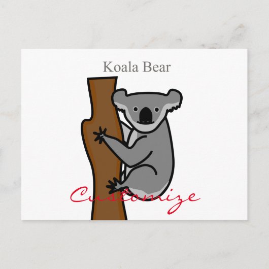 Koala Beer Klimaatboom Thunder_Cove Briefkaart (Voorkant)