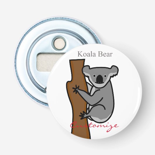 Koala Beer Klimaatboom Thunder_Cove Button Flesopener (Voorkant)