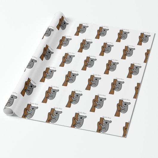 Koala Beer Klimaatboom Thunder_Cove Cadeaupapier (Uitgerold)