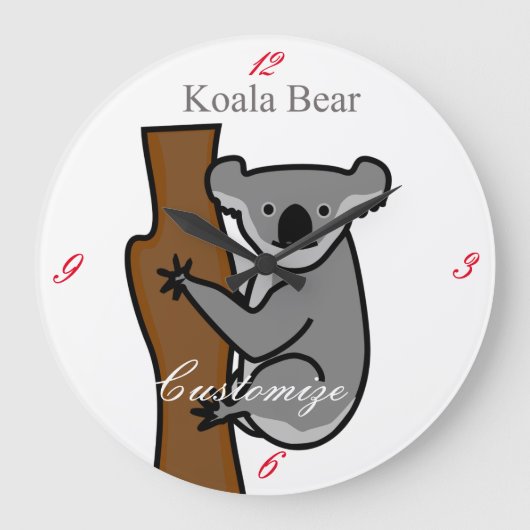 Koala Beer Klimaatboom Thunder_Cove Grote Klok (Voorkant)