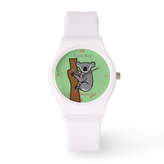 Koala Beer Klimaatboom Thunder_Cove Horloge (Voorkant)
