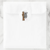 Koala Beer Klimaatboom Thunder_Cove Ronde Sticker (Tas)