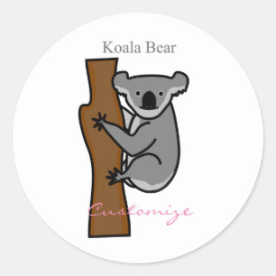Koala Beer Klimaatboom Thunder_Cove Ronde Sticker
