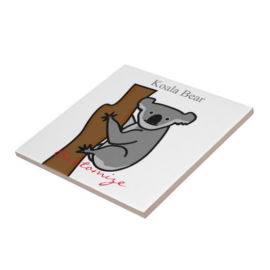 Koala Beer Klimaatboom Thunder_Cove Tegeltje (Zijkant)