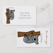 Koala Beer Klimaatboom Thunder_Cove Visitekaartje (Voorkant / Achterkant)