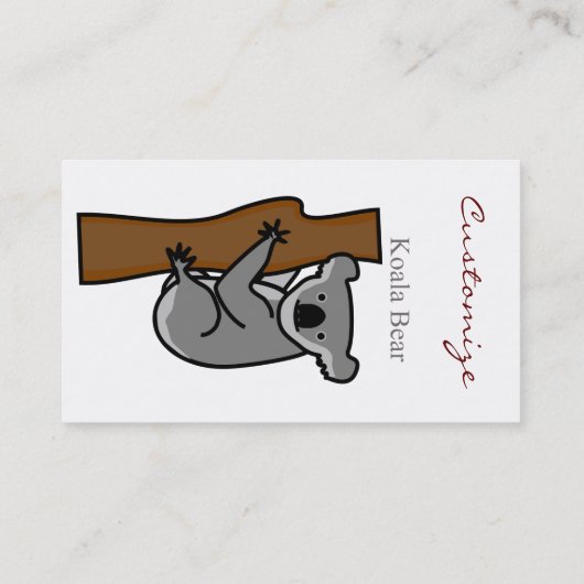 Koala Beer Klimaatboom Thunder_Cove Visitekaartje (Achterkant)